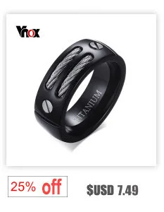 Vnox 8mm Black Men Ring Titanium Carbide Men's Jewelry Wedding Bands Classic Boyfriend Gift