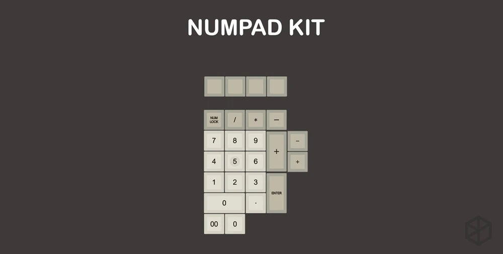 RBeige Numpad x1 Dsa профиль краситель Sub Keycap набор PBT пластик ретро бежевый для механической клавиатуры бежевый серый голубой gh60 xd64 xd84 xd96 87 104 - Цвет: RBeige Numpad x1