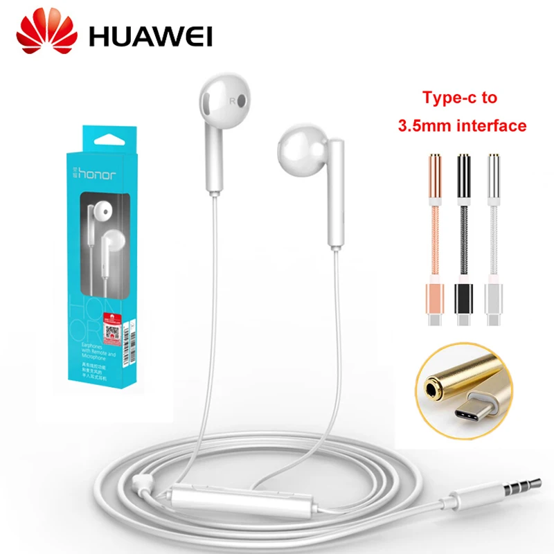 Honor huawei AM115 наушники с кабелем type c длиной 1 м проводное управление микрофоном