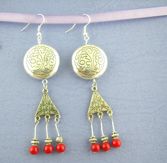 Серьги DoreenBeads из цинкового металлического сплава витые серьги серебристого
