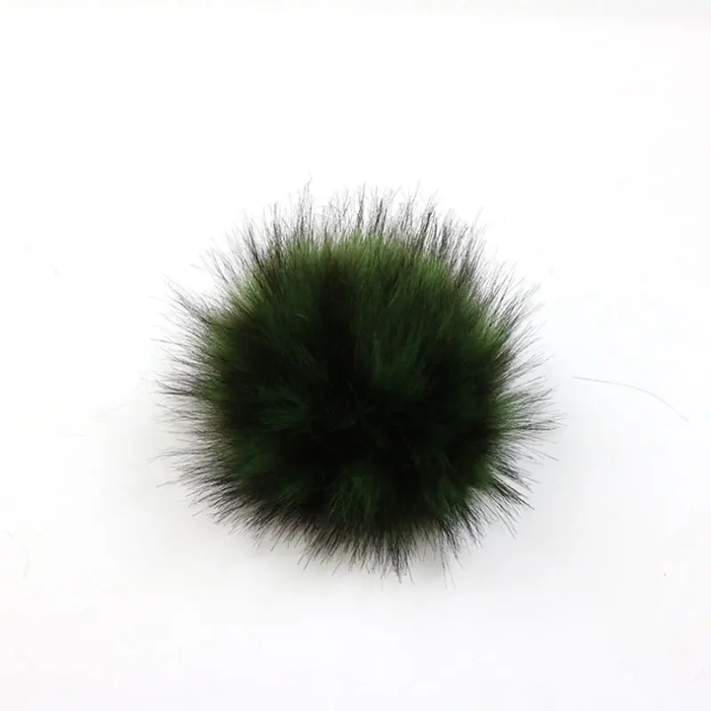 Army Green 1 шт. пушистый искусственный мех енота шарик-помпон 13 см мягкий искусственный самодельный меховой помпон для шапок брелок аксессуар помпоны шар - Цвет: Army Green