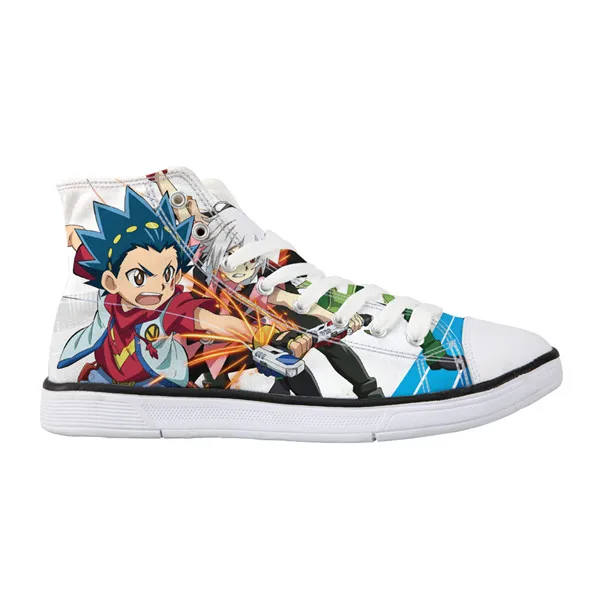 XM1880AK Индивидуальные Аниме Beyblade Burst принты Мужская парусиновая обувь уличная мода кроссовки дышащие мужские черные на шнуровке Повседневная обувь - Цвет: XM1880AK
