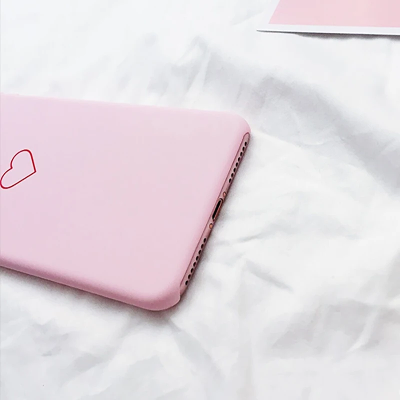 Чехол LOVECOM Love Heart с графическим рисунком для iPhone 11 Pro Max XS XR XS Max X 5 5S 6 6S 7 8 Plus, чехол на заднюю панель из матового жесткого поликарбоната