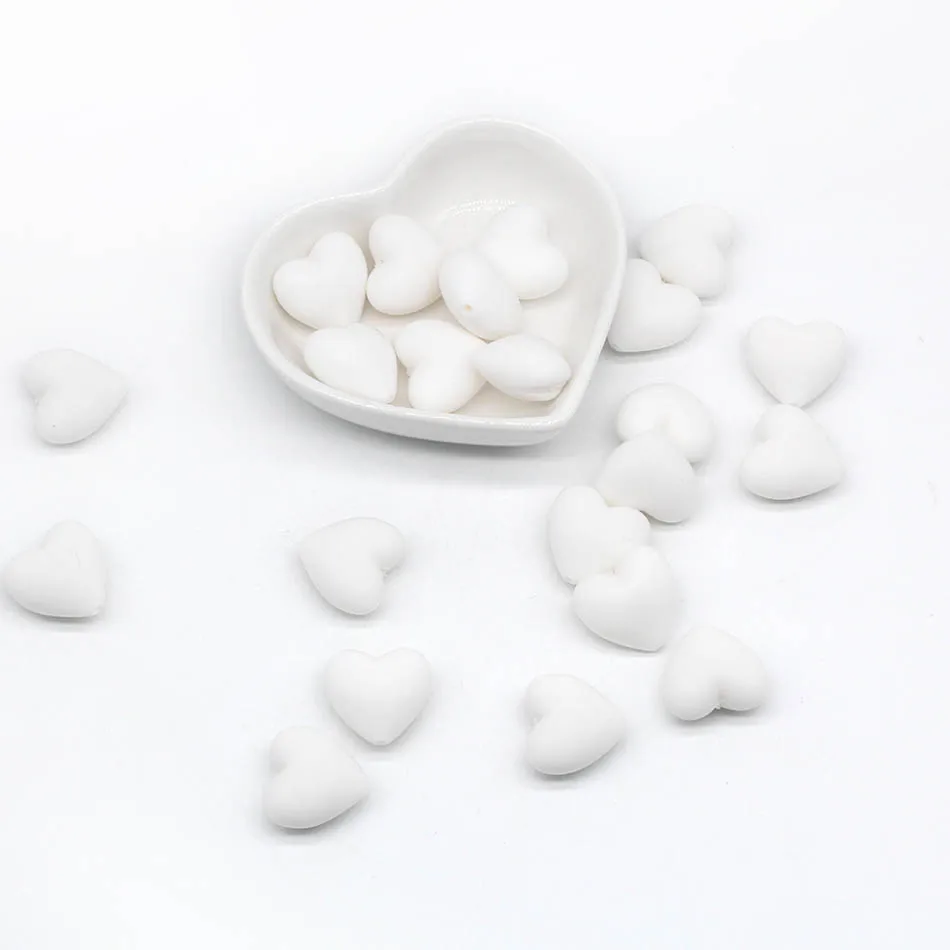 white 20pc 10 шт. силиконовые бусины без бисероплетения детские товары игрушки для прорезывания зубов Подсолнух Роза звезда Лебедь Корона Силиконовый грызун детский Прорезыватель - Цвет: white 20pc