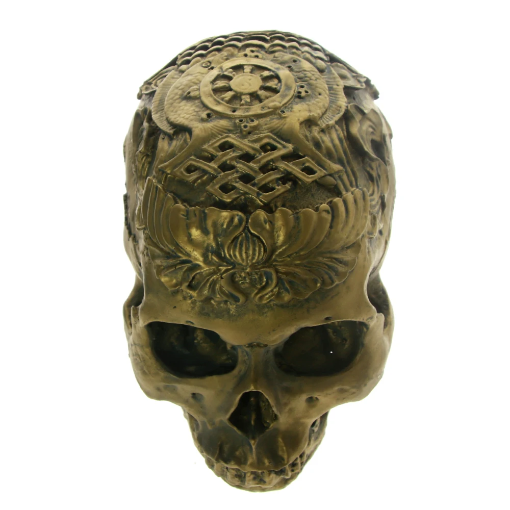 Бронзовая статуя в виде головы с цветочным рисунком человека 1:1 коллекционная