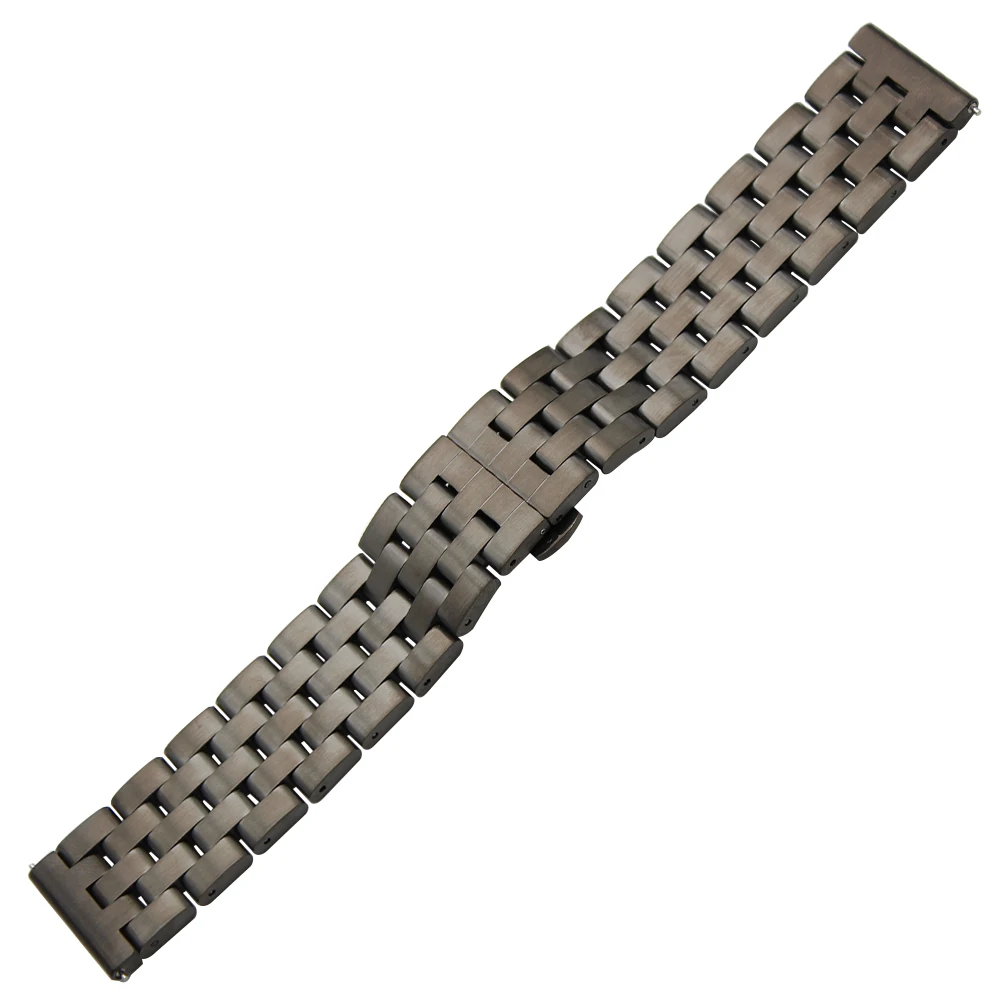 20 мм/22 мм Quick Release ремешок для наручных часов часы IWC Band Нержавеющая сталь ремешок браслет с застежкой-бабочкой наручный ремень черный, серебристый цвет