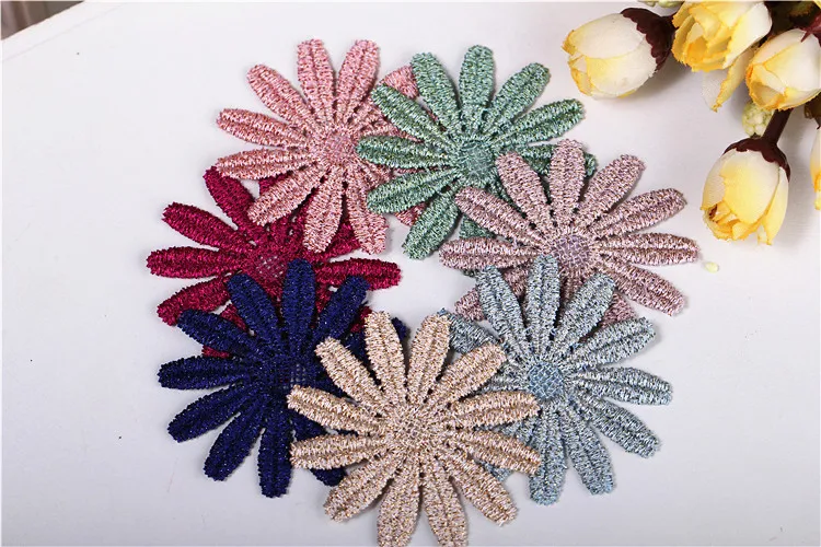 10 шт. золотистых шелковых подсолнухов кружева аксессуары для ювелирных изделий