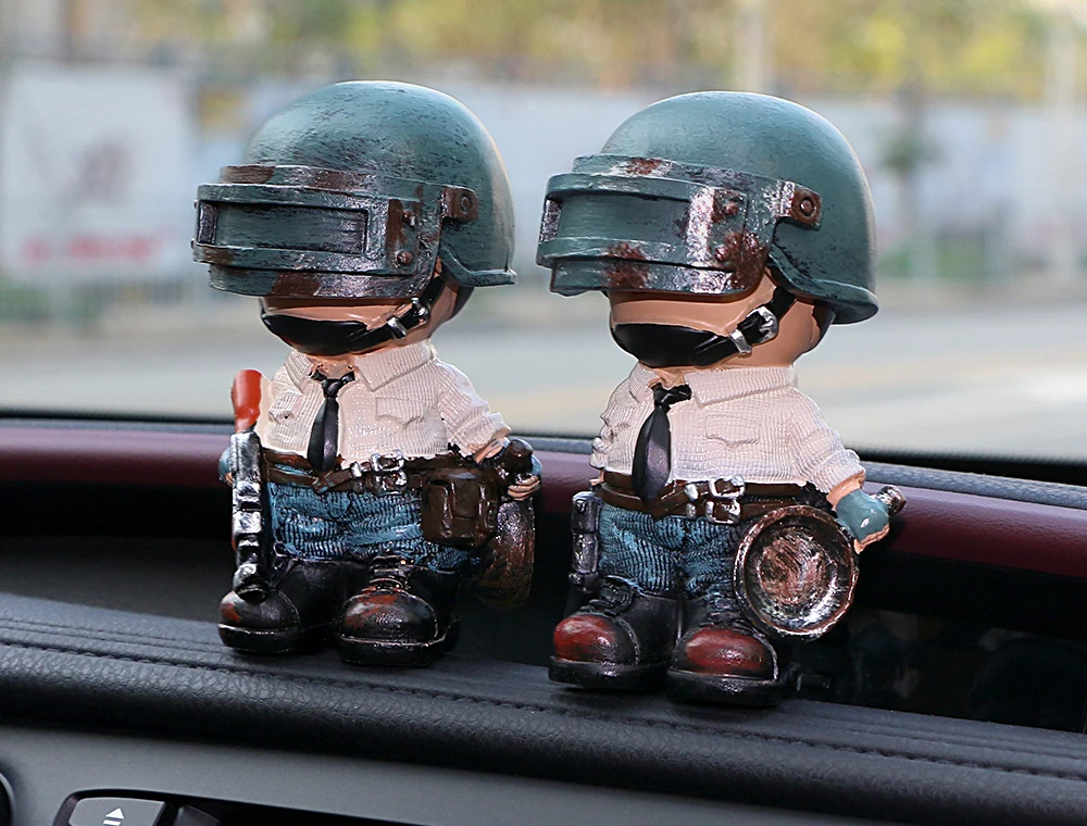 Автомобильные украшения милые игрушки для PUBG смолы Playerunknowns Battlegrounds модель Автомобильный интерьер приборной панели украшения фигурки подарки