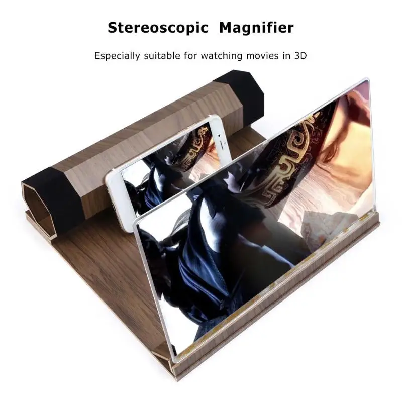 

12 Inch Mobile Phone Video Screen Magnifier Radiation-proof Stereoscopic Amplifying Glass Desktop HD Bracket Amplifier Holder