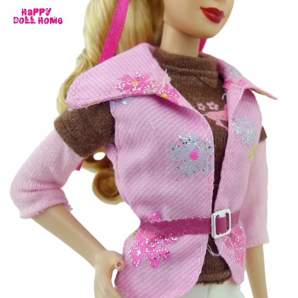 Осенне-зимний модный наряд рубашка с длинными рукавами жилет брюки пояс Кепка