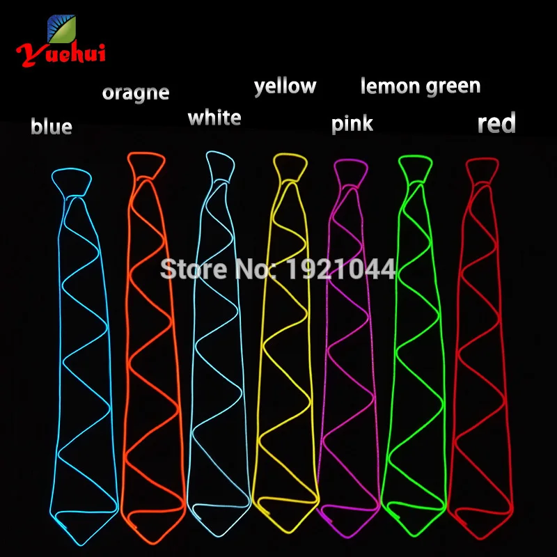 10 видов цветов выбор Новый Звук Активированный милый LED шеи галстук светящийся EL