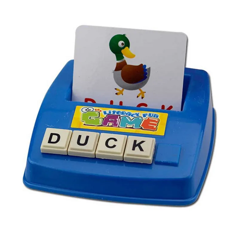 Дети Изучение английского слово головоломки орфография игры Изображение