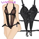 Сексуальное женское белье VATINE с открытой промежностью, Эротическое платье, костюмы, соблазнительное женское платье с V-образным вырезом
