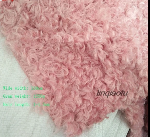 

High imitation sheep curl fabric Velvet large curled faux fur garment fabric