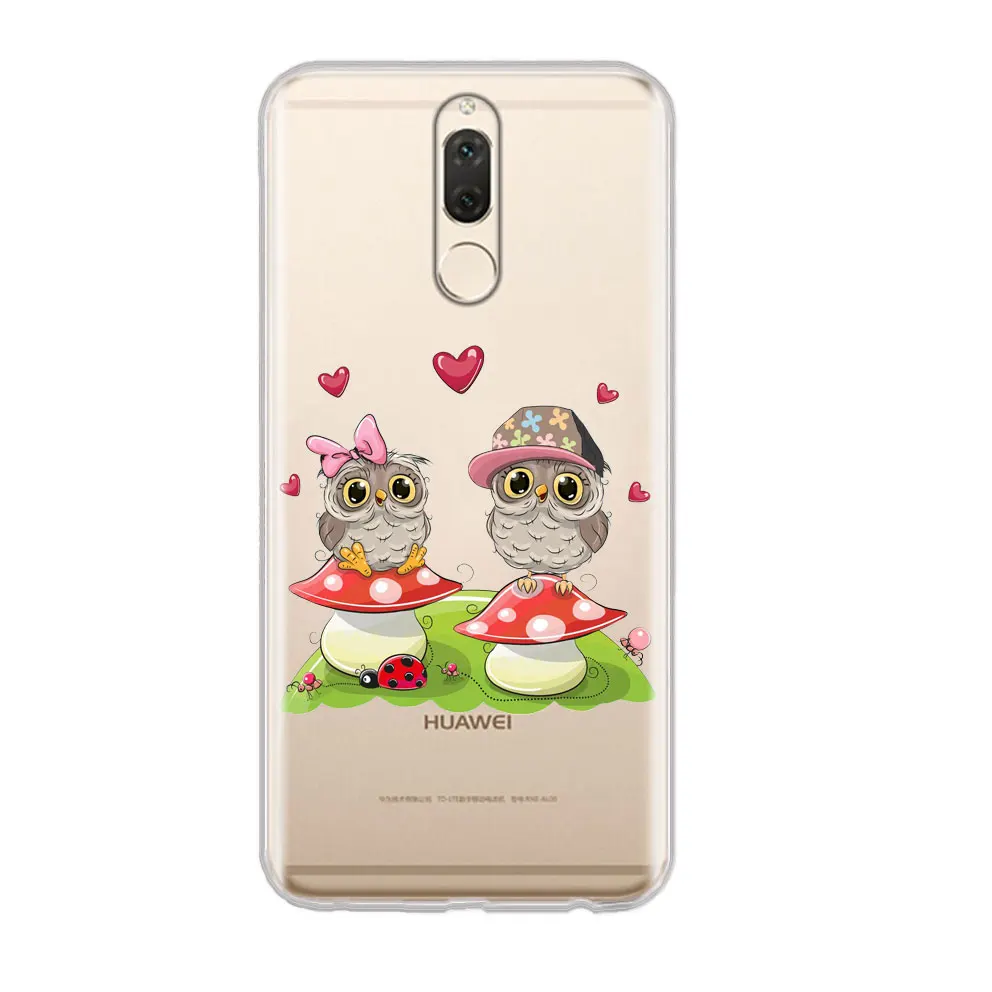 TPU F13 PUNQZY чехол для huawei P10 P20 P30 Lite P20 P30 MATE20 PRO MATE10 LITE Мягкий ТПУ Высококачественный тонкий светильник чехол сова любовь - Цвет: TPU F13