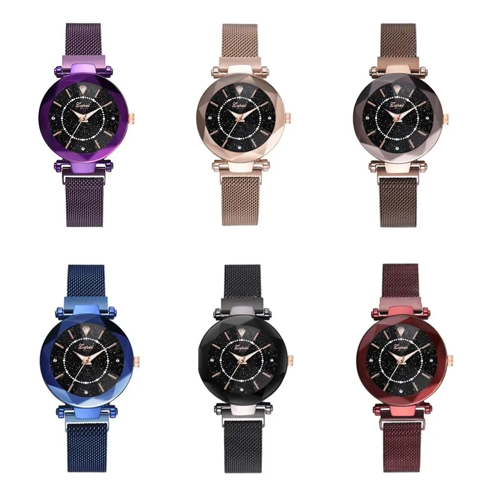 Вибрационный звук с звездным небом часы дамы чистая красный студенческий модный