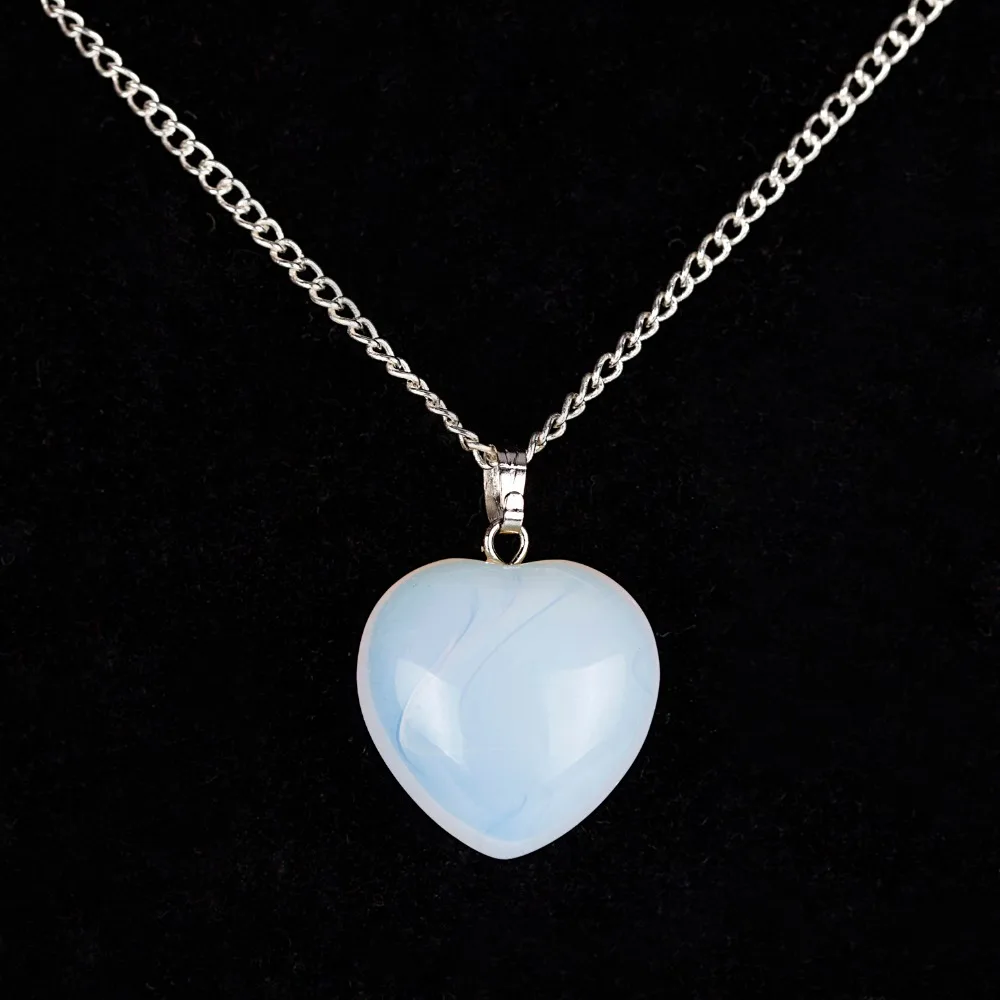Природный Розовый Кварц Точка Ожерелье Сердце Кристалл Фиолетовый Камень Neckalce