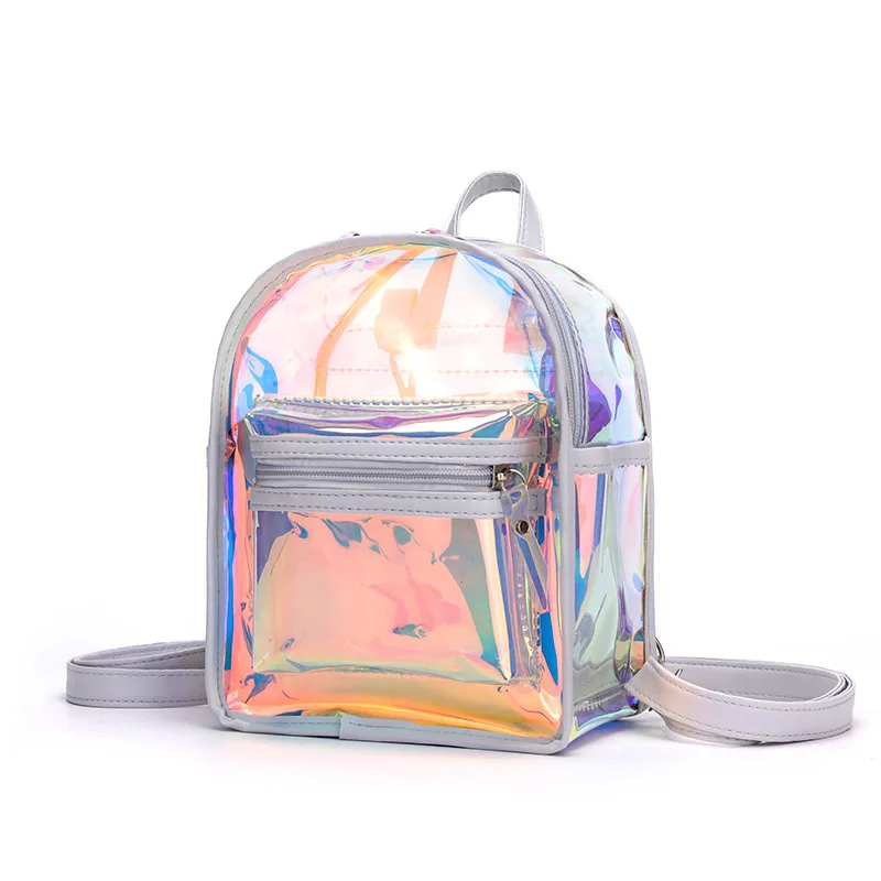 Женский мини-рюкзак из ПВХ прозрачные школьные сумки желе для девочек-подростков