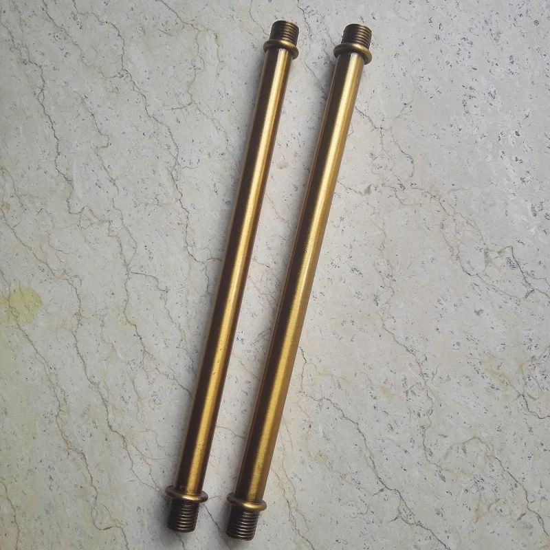 4 шт./лот Ретро Винтаж M10* 1 мм Античное золото полые трубки с двойной головкой лампы база E27 гнездо держатель Droplight удлинитель
