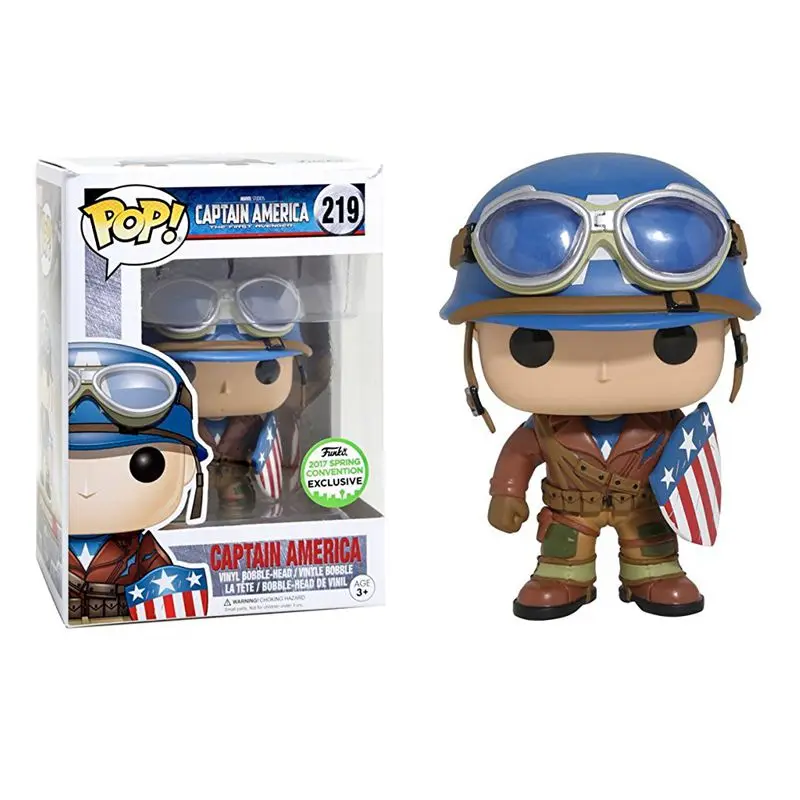 Эксклюзивный Funko pop официальный Изумрудный город комикс Con WWII Капитан Америка Ограниченная серия Виниловая фигурка Коллекционная модель игрушки