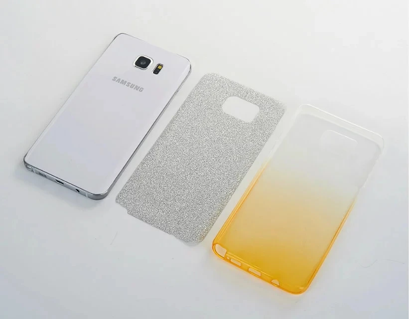 Чехол для Samsung Galaxy C5 C7 C9 Pro блестящий прозрачный мягкий чехол из ТПУ ультратонкий