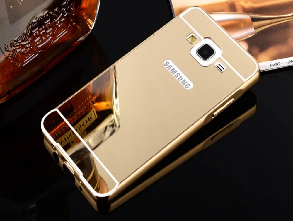 Роскошная алюминиевая рамка + зеркальный чехол для телефона Samsung Galaxy A3 A5 A7 A510 A520 A710