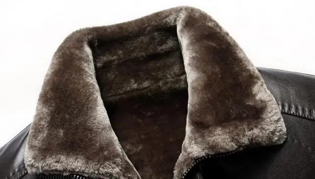 Мужское длинное пальто из искусственного меха с воротником-стойкой | Мужская