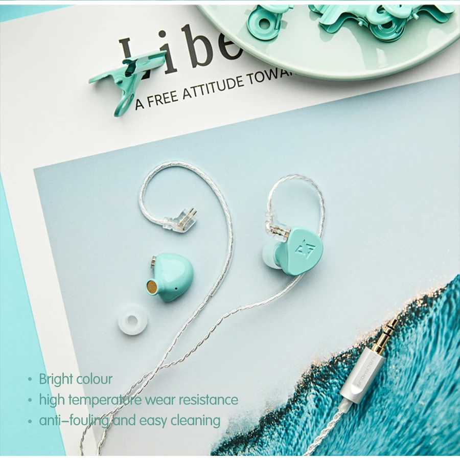 Auglamour F300 Динамический драйвер HiFi металлический музыкальный монитор спортивные MP3 наушники-вкладыши Наушники 0,78 мм съемный кабель