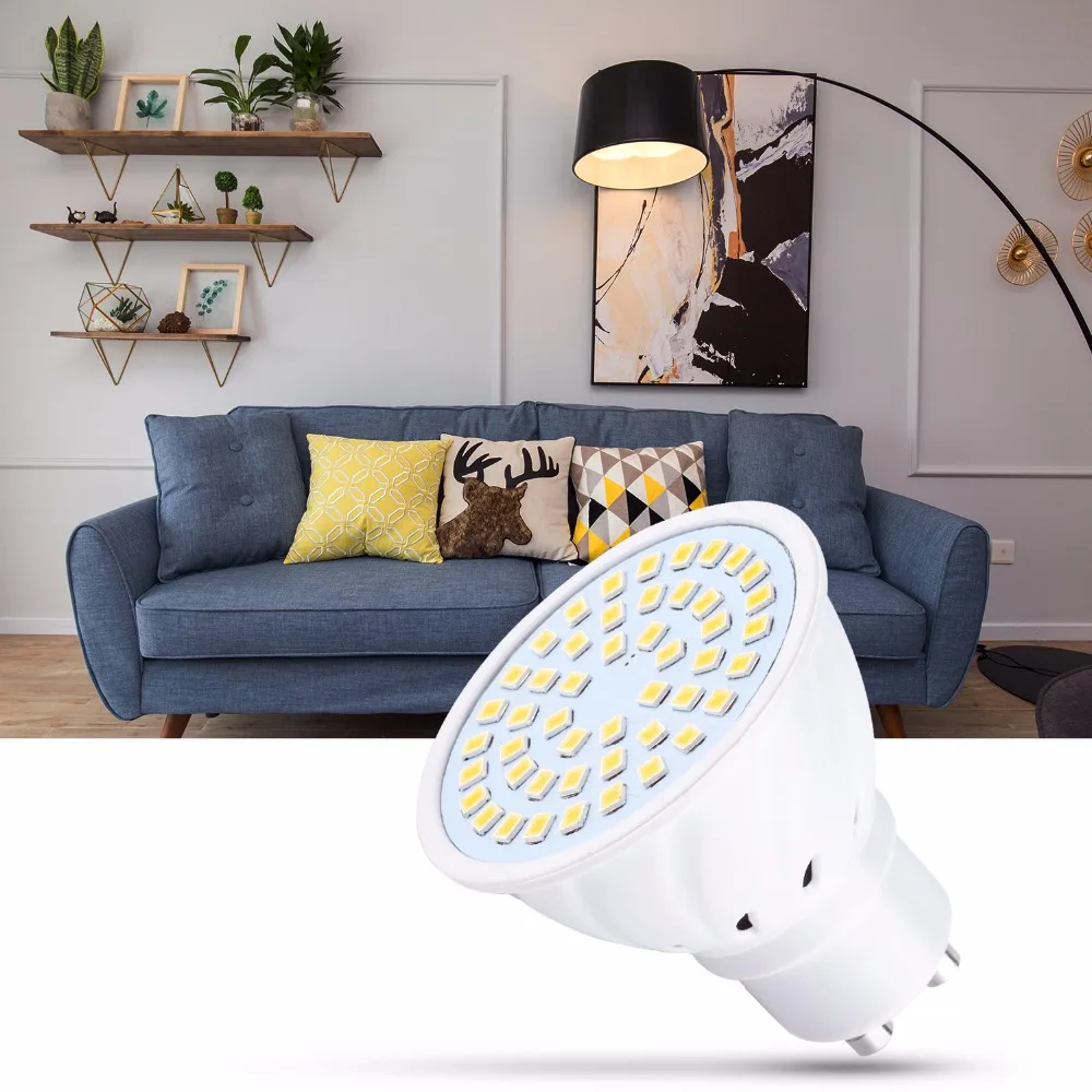 

LED Spotlight GU10 E27 2835SMD Led Lamp 4W 5W 6W 110V 220V 48Leds 60Leds 80Leds LED Bulb Lighting Lampara Spot Light