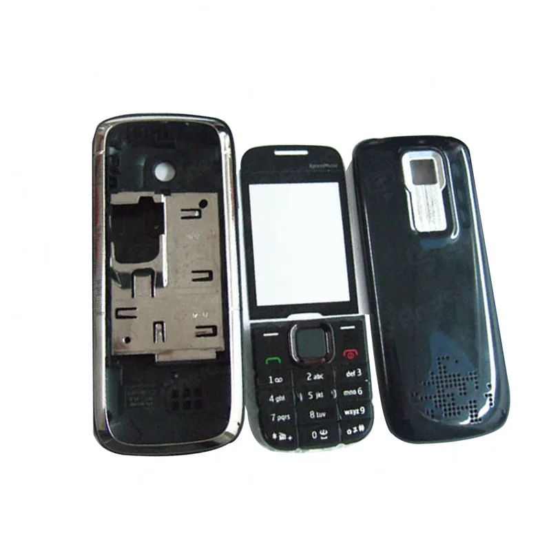 Для Nokia 5130 полный корпус Чехол передняя рамка с английской клавиатурой дисплей стекло+ средняя рамка+ задняя крышка с логотипом