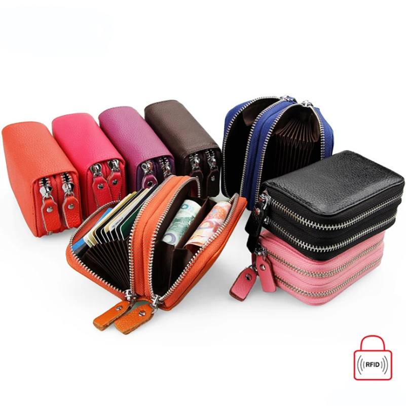 Genuine Leather Women Wallet And card holder Coin Purses Female Small Portomonee Rfid Wallet Lady Purse For Girls Money Bag