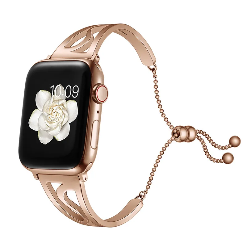 rose gold Ремешок для Apple Watch 4 44 мм ремешок для iWatch Series 4 ремешок из розового золота металлическая пряжка Pulseira для Apple Watch полосы 42 мм 38 мм - Цвет ремешка: rose gold