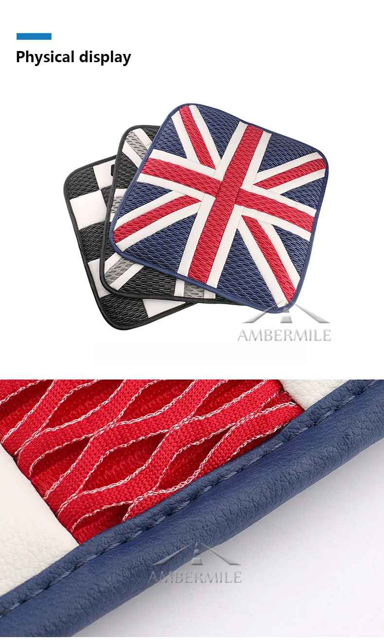 AMBERMILE для Mini Cooper F54 F55 F56 F57 F60 R56 R50 R53 R60 R55 R57 JCW аксессуары Юнион Джек чехол для Автокресла Подушка для автокресла