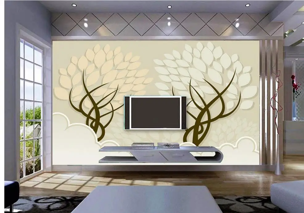 Деревянная роспись модное украшение для стены телевизора Настенная фото обои