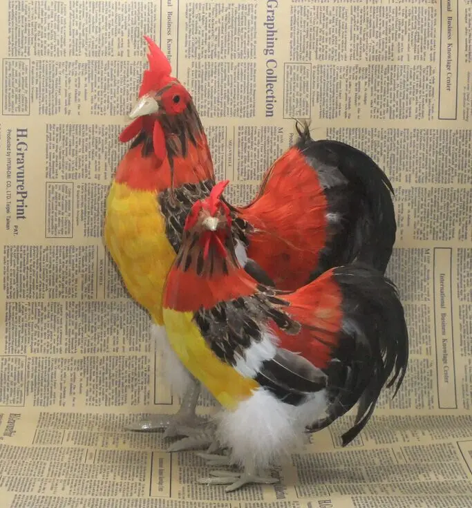 Имитация животного перья петуха модель игрушка 2 размера на выбор полиэтилен и