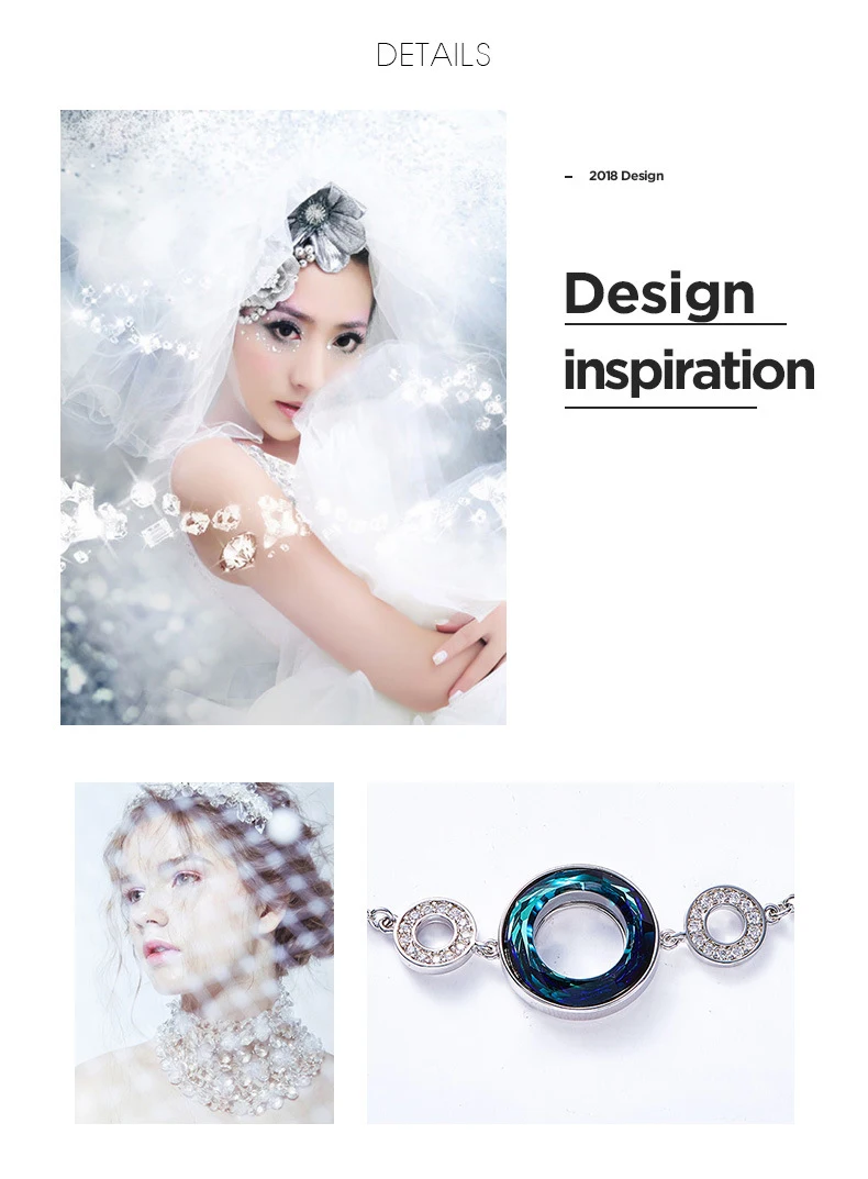 Warme Farben Кристалл от Swarovski браслеты женские корейские звенья цепи личности круг браслет модные ювелирные изделия браслеты подарок