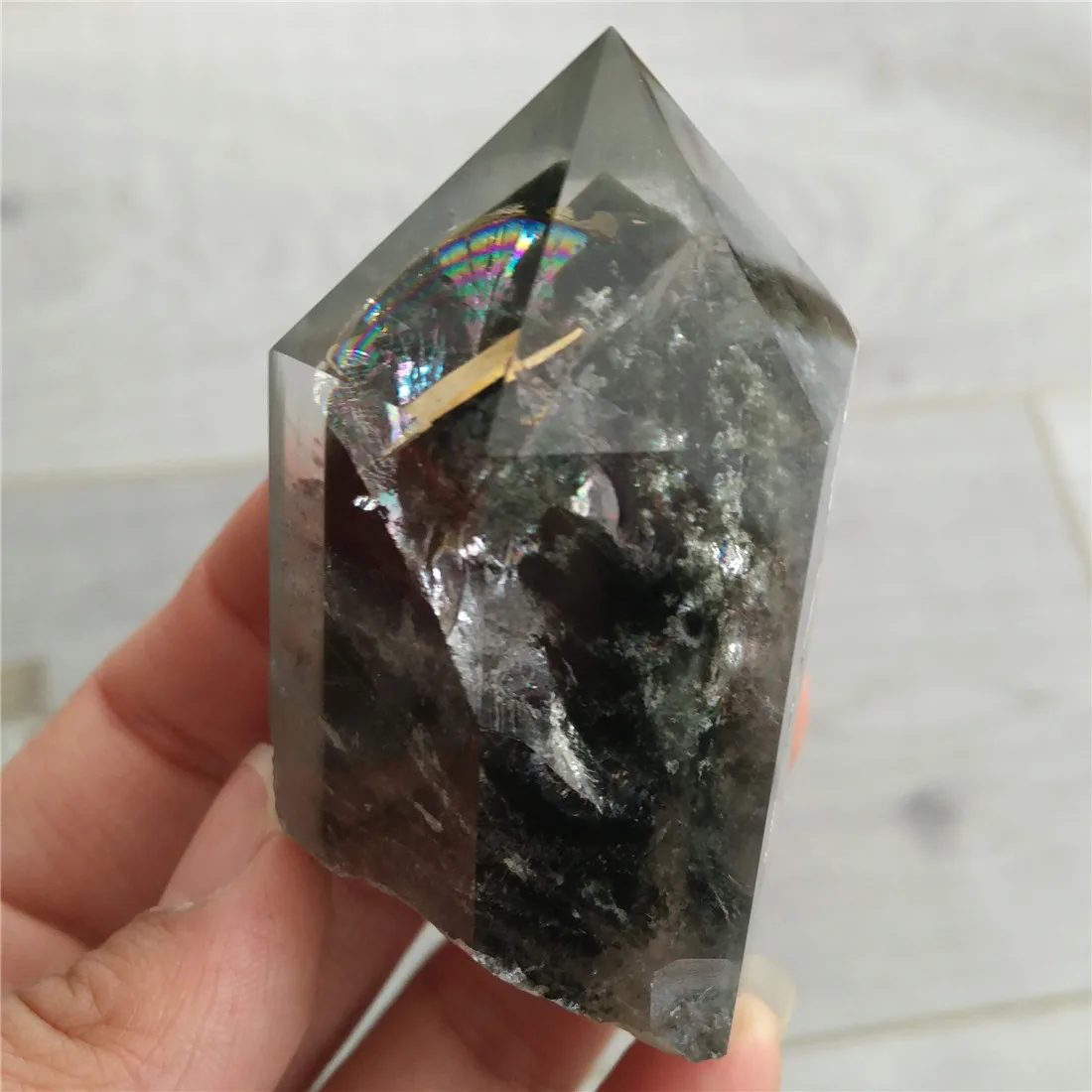 Кристал фантом целебные камни кристаллы призрака Wicca Cristal Islande Pierre Naturelle Cristaux