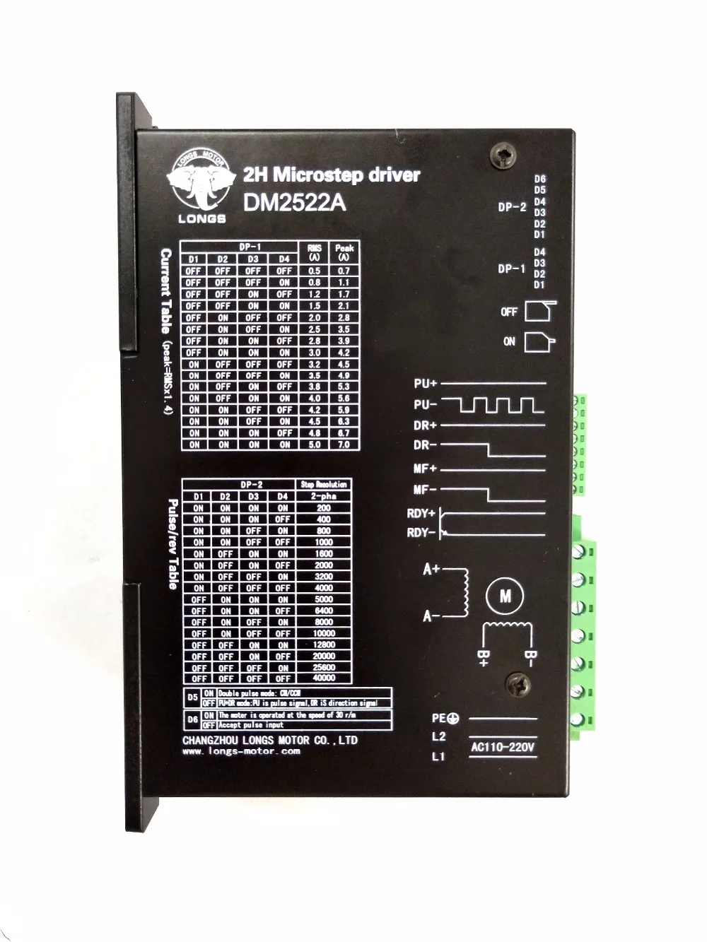 

1axis Nema42 42HS9460 1770oz.in 100mm Length 6.0A & Stepper Driver DM2522A CNC Router Mill LONGS MOTOR