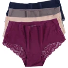 Новое поступление, кружевные женские трусики, бесшовные хлопковые трусики, женское нижнее белье со средней талией, сексуальное нижнее белье