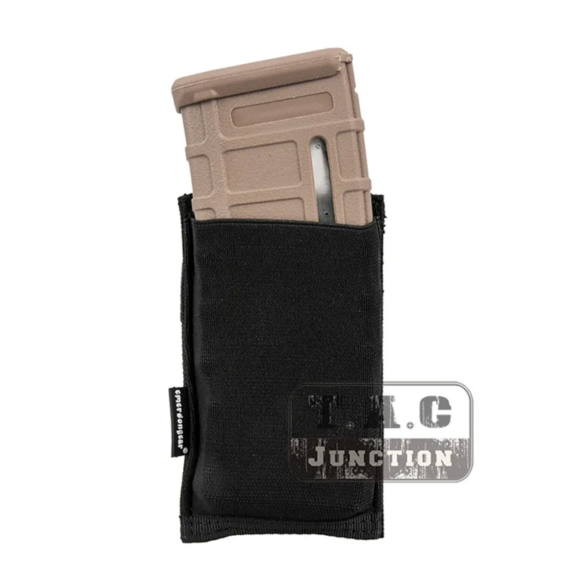 Emerson тактический Чехол-Кобура MOLLE/PALS EmersonGear высокая скорость один открытый Топ 5,56 винтовка журнал маг мешок - Цвет: BK