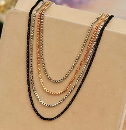 Necklaces Pendants Jewelry Multilayer Chain PUNK Silver Plated Vintage cc #C042|jewelry with real flowers|jewelry onyxjewelry scope |