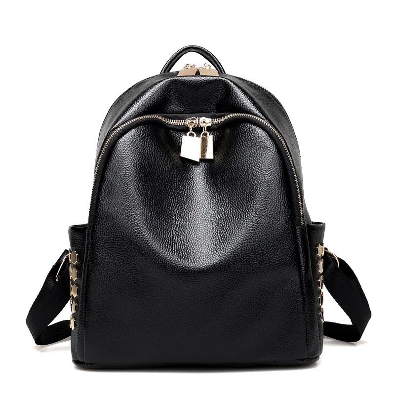 Маленький женский рюкзак из искусственной кожи с заклепками повседневная