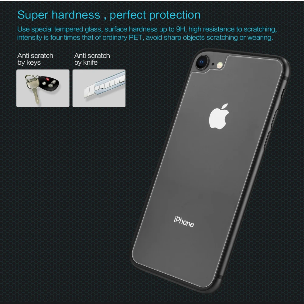 NILLKIN назад закаленное Стекло для iphone 8 Plus Вернуться протектор Плёнки задняя