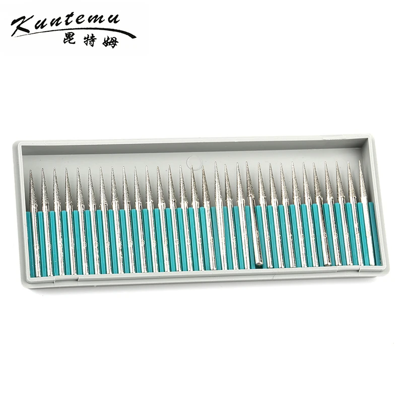 Фото Free Shipping 30pcs Cone Head Diamond Mounted Points Grinding For Jade Metal Wood Polishing Free Shipping 30pcs Cone Head Diamond Mounted Points Grinding For Jade Metal Wood Polishing