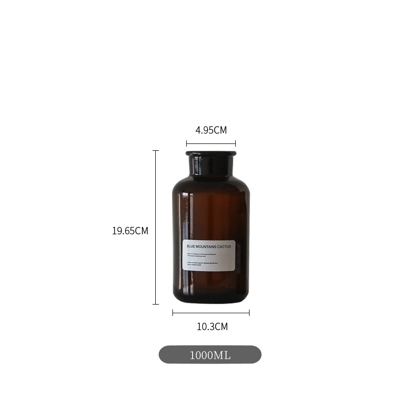 500ml Минималистичная шикарная стеклянная банка для хранения с наклейкой скандинавский элегантный стол для хранения бутылки Органайзер цветочный контейнер Декор - Цвет: 500ml