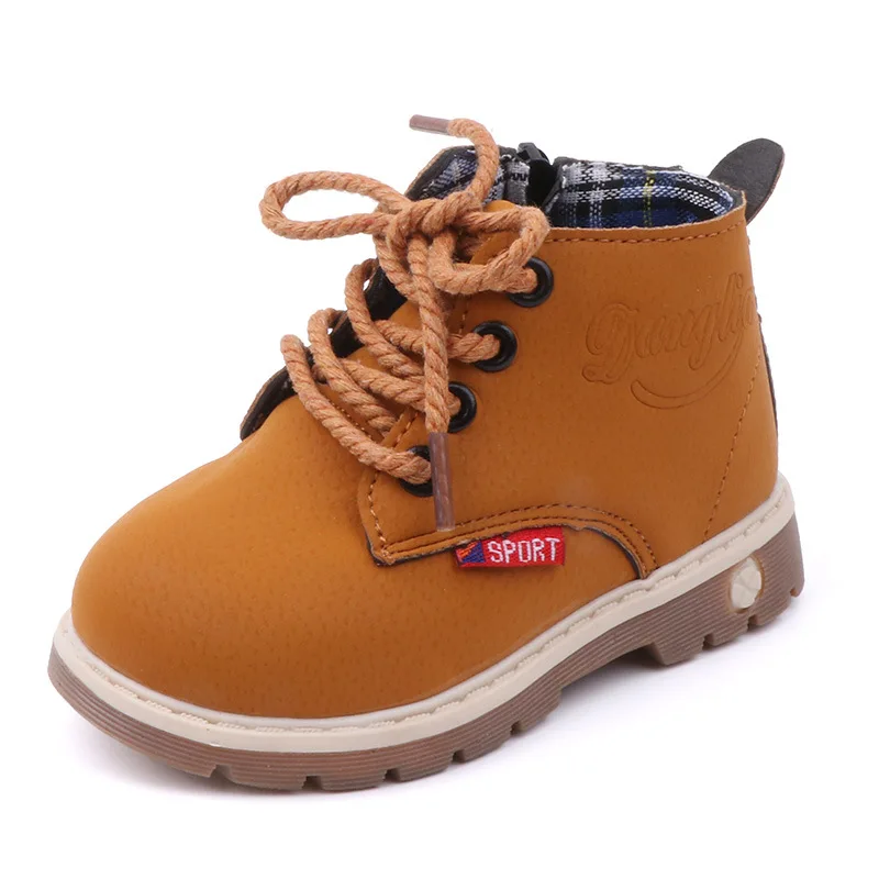 Детские ботинки сезон осень-зима детская обувь для малышей нескользящие девочек