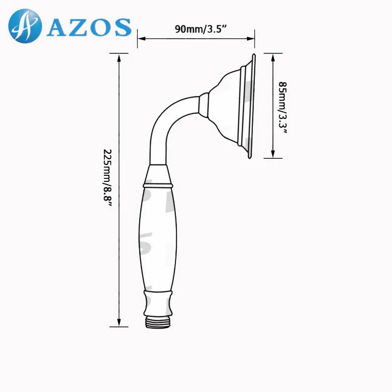 Круглая ручная душевая головка для ванной комнаты SUS304 нержавеющая сталь