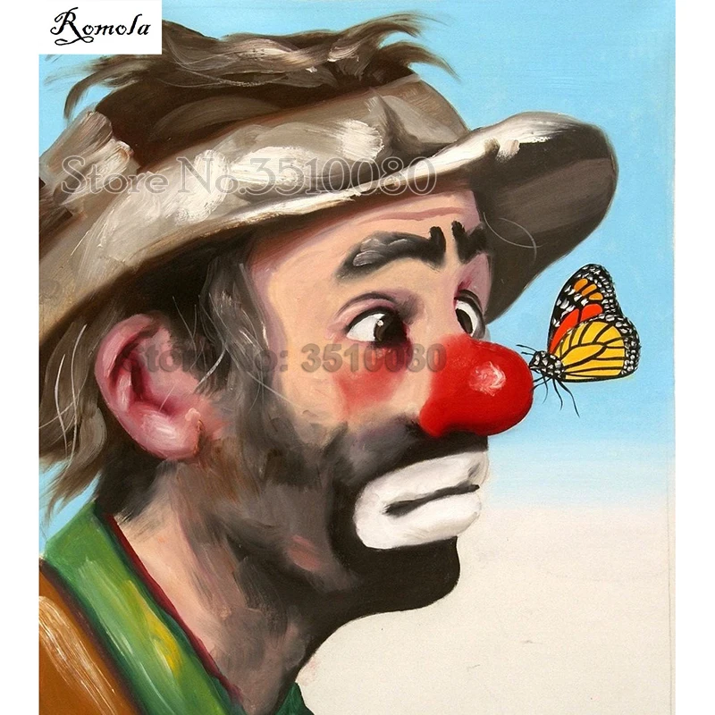 Full square room decor Embroidery 5D Diy diamond paintings Clown show 3D Cross stitch kits mosaic stickers RS2560 | Дом и сад