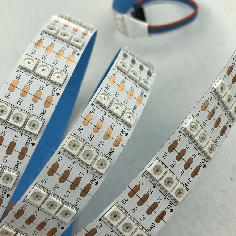 1 метр 144 шт. SK9822 Адресуемых СВЕТОДИОДНЫЙ пиксель полосы пикс./м белый PCB из