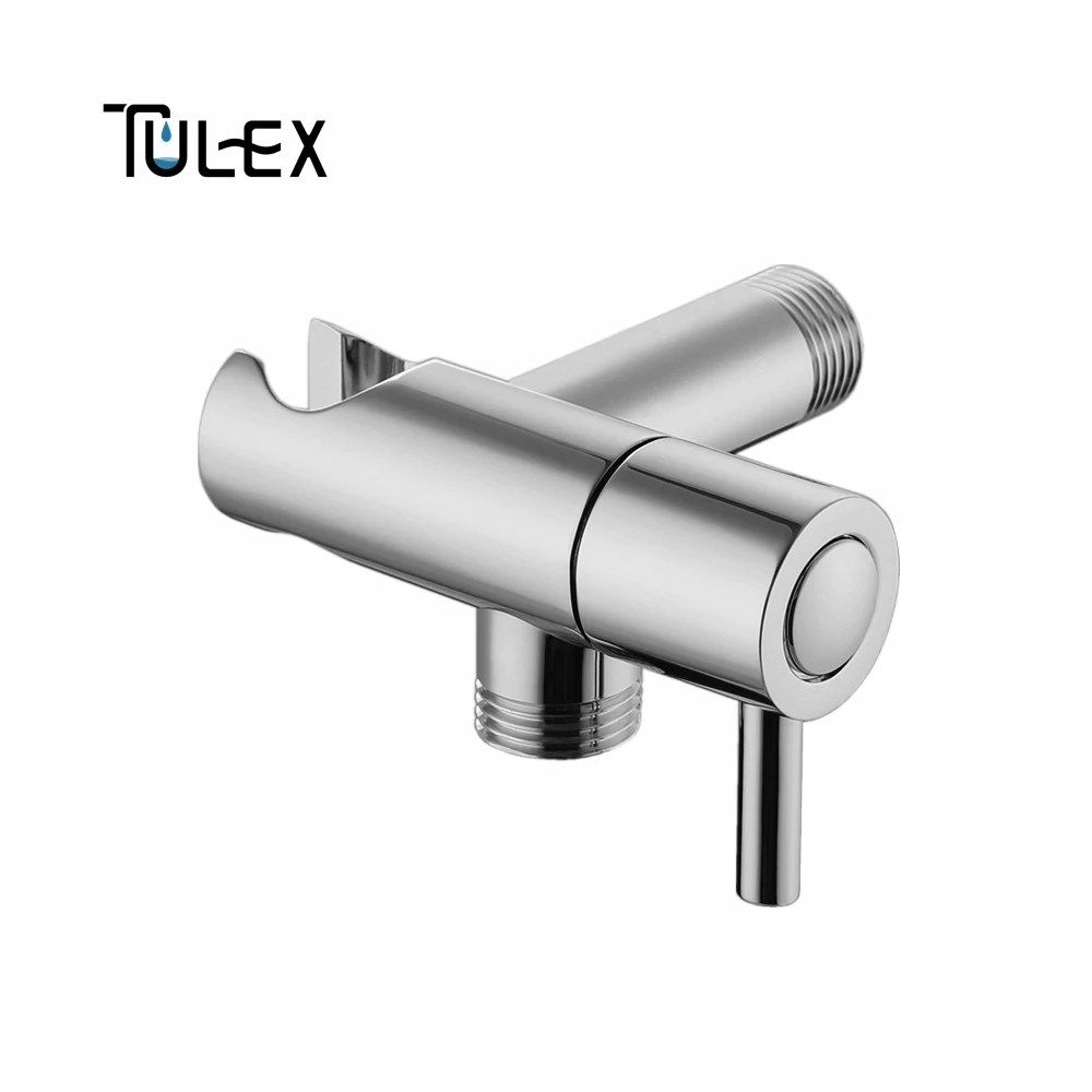 TULEX Кран угловой клапан с держателем водяной запорный клапан переключатель для душа контроль воды аксессуары для ванной комнаты хромированный